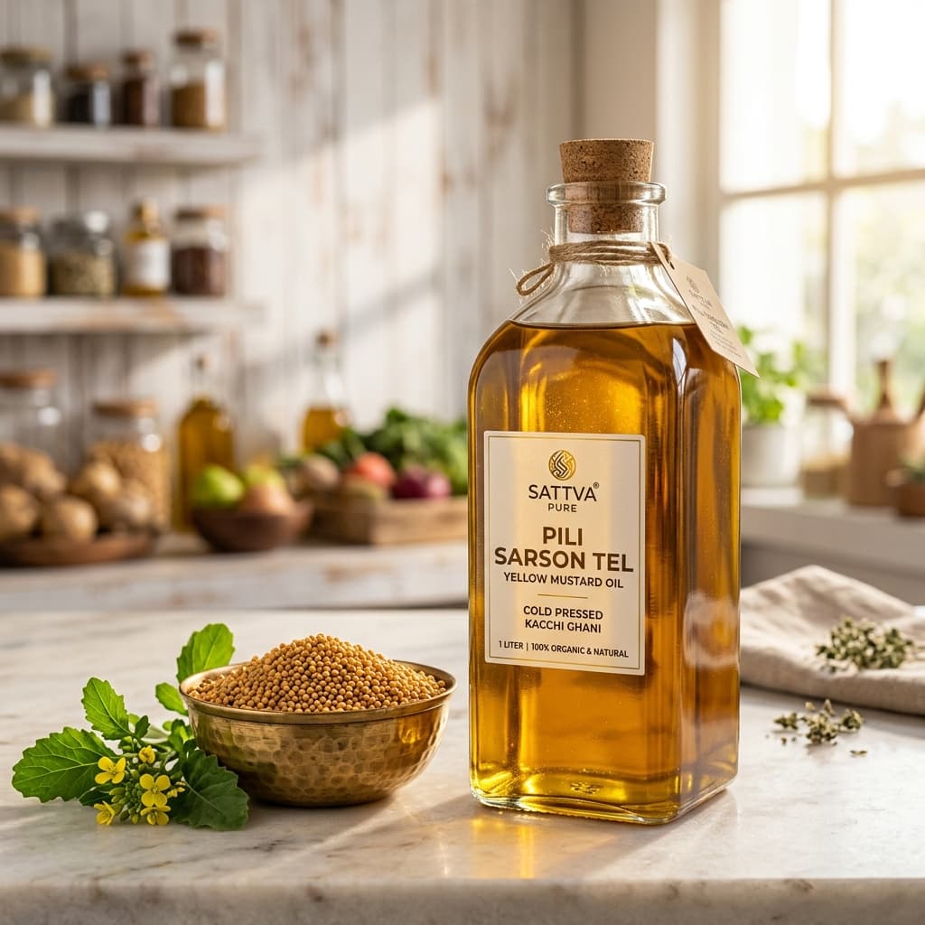 Pure Wood-Pressed Yellow Mustard Oil